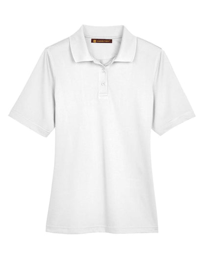 Harriton Women's Advantage Snag Protection Plus Polo M348W #color_White