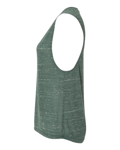 BELLA + CANVAS Women's Flowy Scoop Muscle Tank 8803 #color_Forest Marble