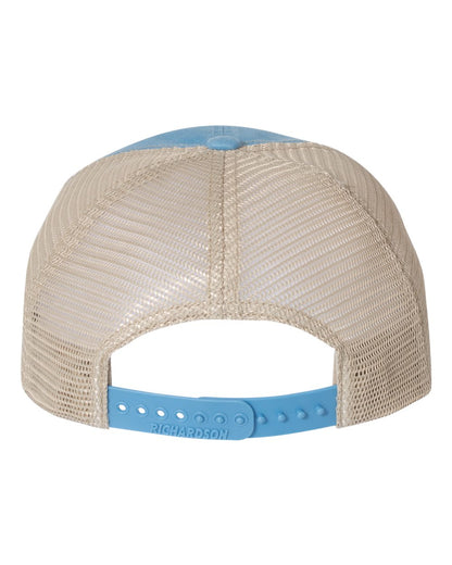 Richardson Garment-Washed Trucker Cap 111 #color_Columbia Blue/ Khaki