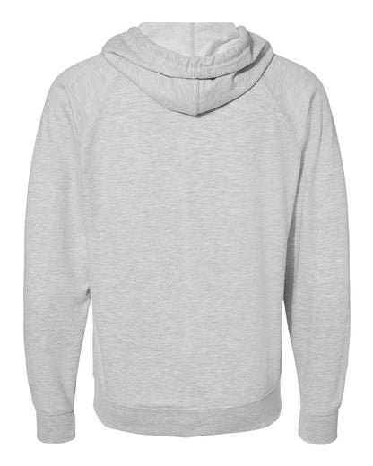 Independent Trading Co. Unisex Icon Lightweight Loopback Terry Full-Zip Hooded Sweatshirt SS1000Z #color_Athletic Heather