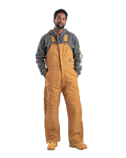 Berne Apparel Men's Tall Heritage Insulated Bib Overall B415T #colormdl_Brown Duck