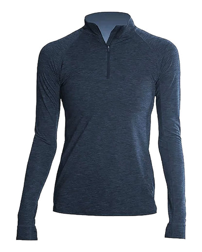 ANETIK Women's Flight Tech Quarter-Zip Pullover WSFLTL0 #color_Midnight Heathered