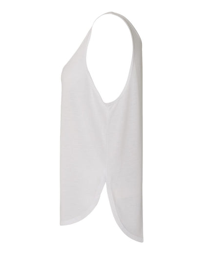 BELLA + CANVAS Women's Flowy Tank with Side Slit 8802 #color_White