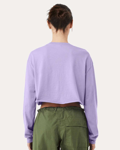 BELLA + CANVAS FWD Fashion Women's Crop Long Sleeve Tee 6501 #colormdl_Dark Lavender