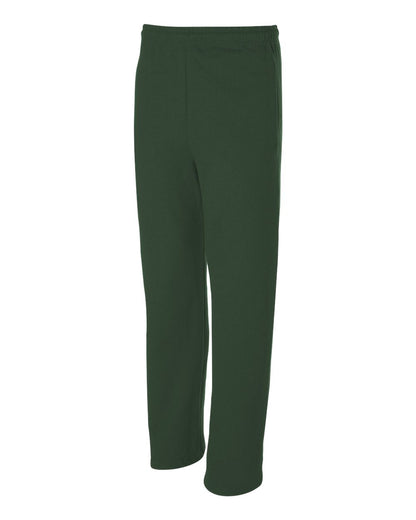 JERZEES Unisex NuBlend® Open-Bottom Sweatpants with Pockets 974MPR #color_Forest Green