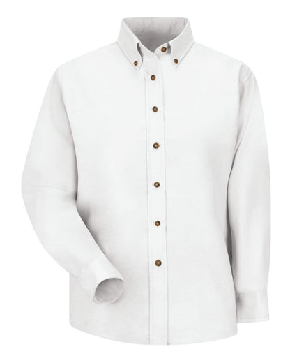 Red Kap Women's Poplin Dress Shirt SP91 #color_White