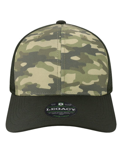 LEGACY Reclaim Mid-Pro Adjustable Cap REMPA #color_Dark Olive Green Camo/ Black