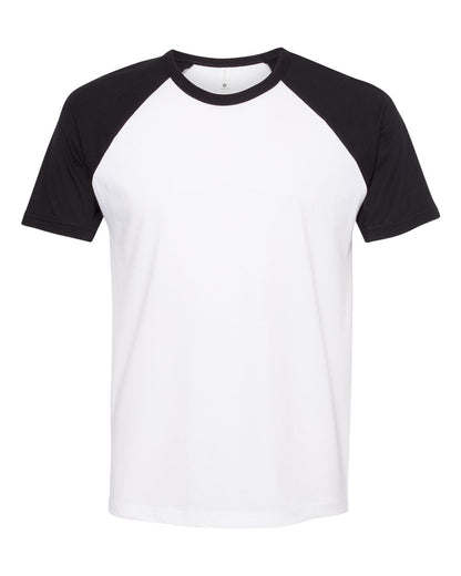 Next Level Cotton Raglan T-Shirt 3650 #color_Black/ White