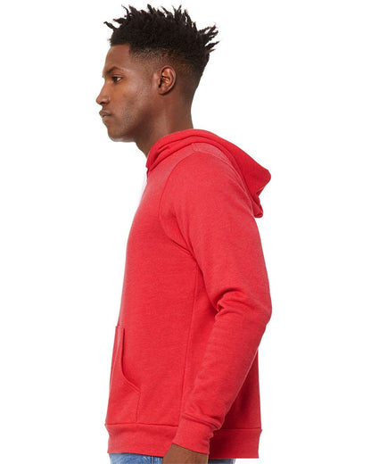 BELLA + CANVAS Unisex Sponge Fleece Hoodie Sweatshirt 3719 #colormdl_Heather Red