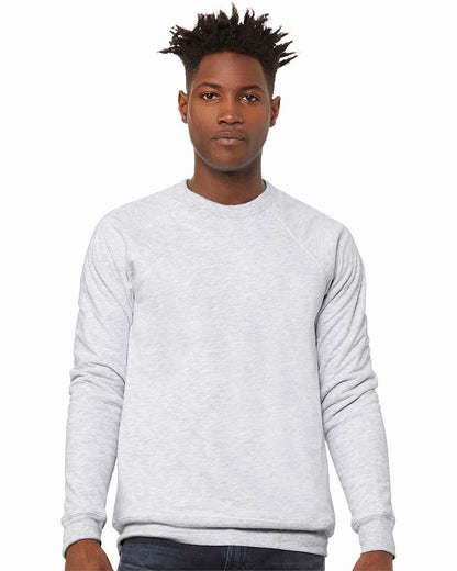 BELLA + CANVAS Unisex Sponge Fleece Raglan Crewneck Sweatshirt 3901 #colormdl_Ash