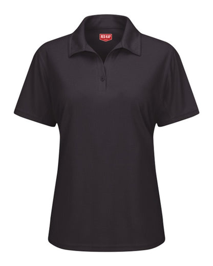 Red Kap Women's Performance Knit® Flex Series Pro Polo SK91 #color_Black