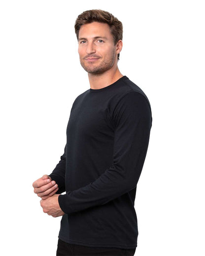 Threadfast Apparel Unisex Epic CVC Long Sleeve T-Shirt T3001 #colormdl_Solid Black