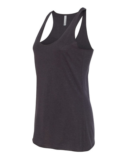 BELLA + CANVAS Women's Triblend Racerback Tank 8430 #color_Solid Dark Grey Triblend