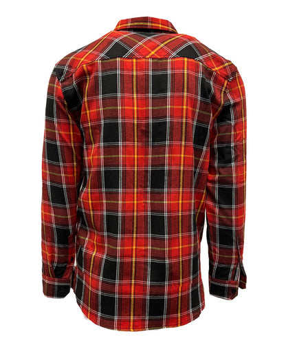 Burnside Men's Perfect Flannel Work Shirt 8220 #color_Fire Red/ Black