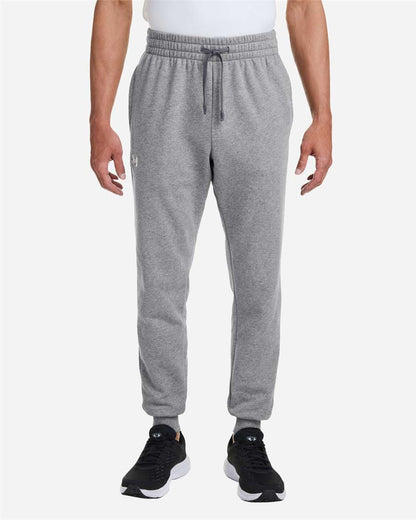 Under Armour Unisex Rival Fleece Joggers 1379774 #colormdl_CS Grey Light Heather/ White