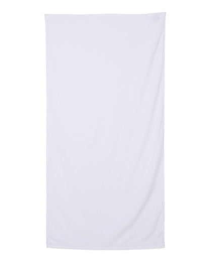 Q-Tees Velour Beach Towel QV3060 #color_White