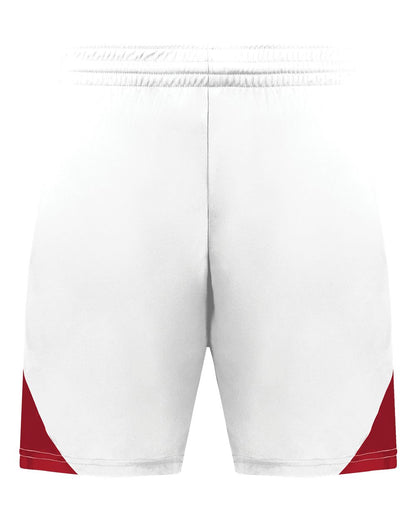 Augusta Sportswear Youth Step-Back Basketball Shorts 1737 #color_White/ Red