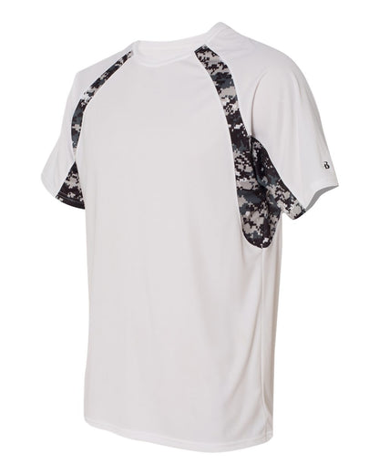 Badger Hook Digital T-Shirt 4140 #color_White/ Black