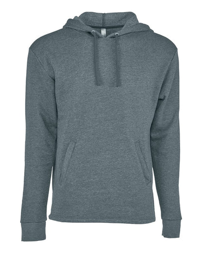 Next Level Unisex Malibu Welt Pocket Hoodie Sweatshirt 9300 #color_Heather Slate Blue