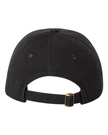 Valucap Youth Small Fit Bio-Washed Dad Hat VC300Y #color_Black