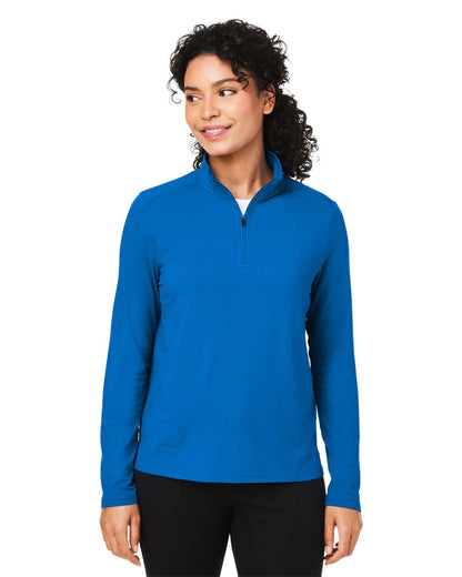 Devon & Jones Women's Raleigh Stretch Quarter-Zip Pullover DG425W #colormdl_French Blue
