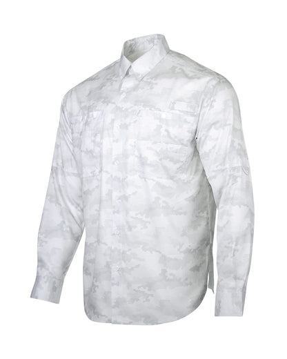 Paragon Men's Buxton Sublimated Fishing Shirt 709 #color_White