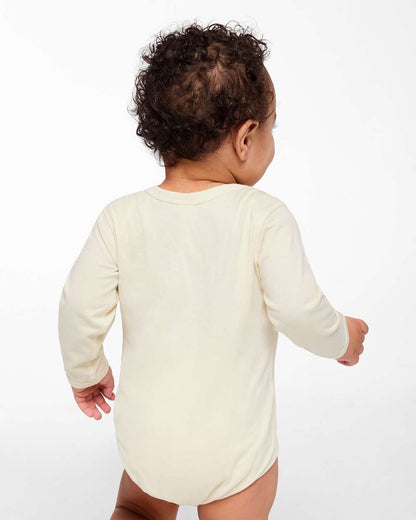 Rabbit Skins Infant Fine Jersey Long Sleeve Bodysuit 4421 #colormdl_Natural