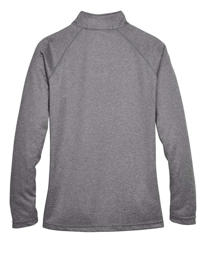 Devon & Jones Women's Stretch Tech-Shell® Compass Quarter-Zip Pullover DG440W #color_Dark Grey Heather