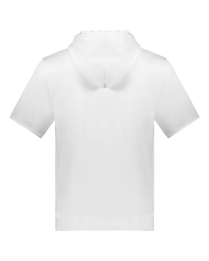 Augusta Sportswear Fleece Short Sleeve Hooded Pullover 6871 #color_White