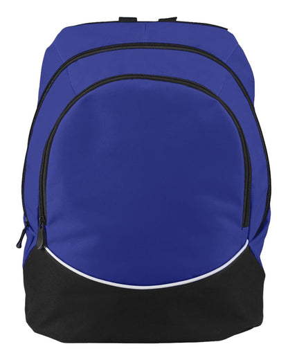 Augusta Sportswear Tri-Color Backpack 1915 #color_Purple/ Black/ White