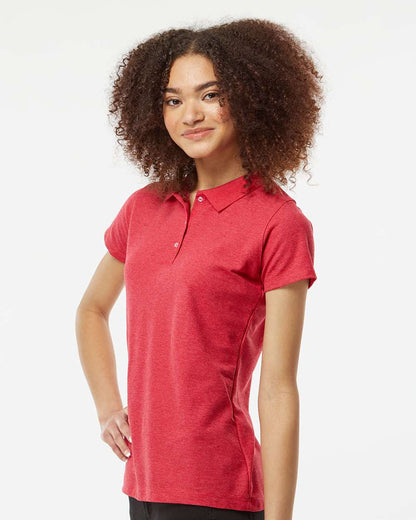 Tultex Women's 50/50 Sport Pique Polo 401 #colormdl_Heather Red