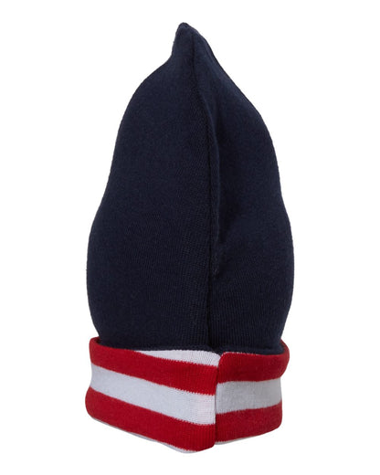 Rabbit Skins Infant Baby Rib Beanie 4451 #color_Navy/ Red-White Stripe