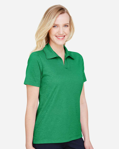 Devon & Jones Women's CrownLux Performance® Address Melange Polo DG22W #colormdl_Kelly Green Heather