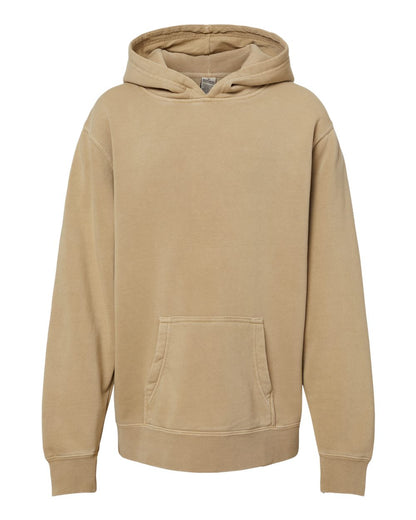 Independent Trading Co. Youth Midweight Pigment-Dyed Hooded Sweatshirt PRM1500Y #color_Pigment Sandstone