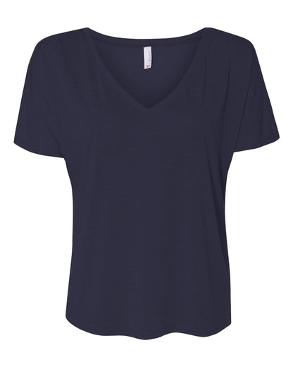 BELLA + CANVAS Women’s Slouchy V-Neck Tee 8815 #color_Midnight