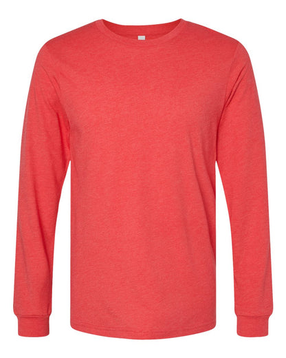 BELLA + CANVAS Heather CVC Long Sleeve Tee 3501CVC #color_Heather Red