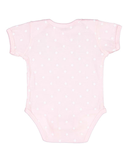 Rabbit Skins Infant Baby Rib Bodysuit 4400 #color_Ballerina/ White Dot