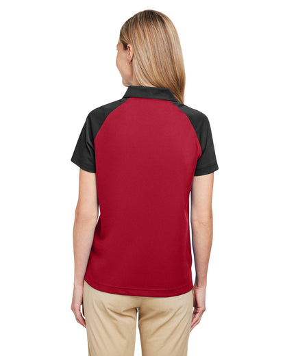 Team 365 Ladies' Command Snag-Protection Colorblock Polo TT21CW #color_SPORT RED / BLACK