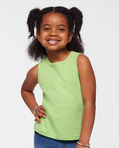 Rabbit Skins Toddler Fine Jersey Tank 3323 #colormdl_Key Lime