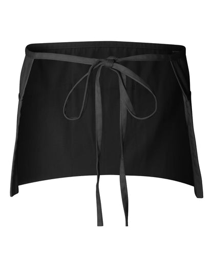 Q-Tees Waist Apron with Pockets Q2115 #color_Black