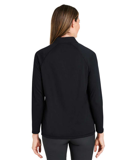 North End Women's Revive Coolcore® Quarter-Zip Pullover NE410W #colormdl_Black