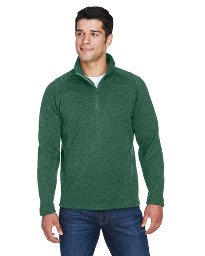 Devon & Jones Unisex Bristol Sweater Fleece Quarter-Zip Pullover DG792 #colormdl_Forest Heather