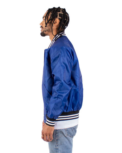Shaka Wear Men's Varsity Bomber Jacket SHVBJ #colormdl_Royal