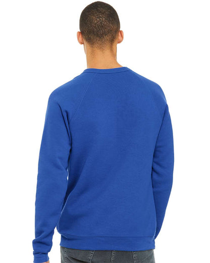 BELLA + CANVAS Sponge Fleece Raglan Crewneck Sweatshirt 3901 #colormdl_True Royal