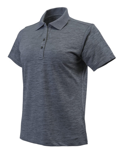 Paragon Women's Dakota Striated Heather Polo 131 #color_Steel Grey Heather