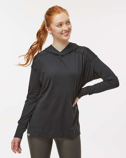 Holloway Women's Eco Revive™ Ventura Soft Knit Hooded Sweatshirt 222798 #colormdl_Black