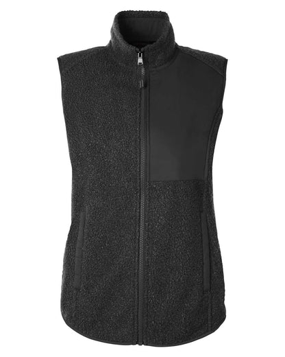 North End Women's Aura Sweater Fleece Vest NE714W #color_Black/ Black
