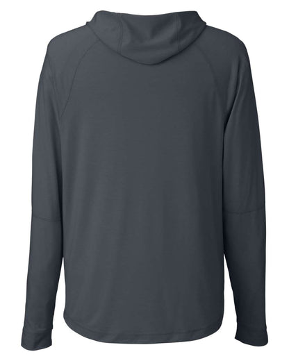 North End Unisex JAQ Stretch Performance Hooded Long Sleeve T-Shirt NE105 #color_Carbon