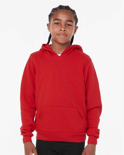 BELLA + CANVAS Youth Sponge Fleece Hoodie 3719Y #colormdl_Red