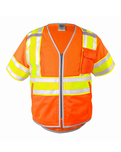 Kishigo Unisex Premium Brilliant Series® Ultimate Reflective Class 3 Vest 1573-1574 #color_Orange